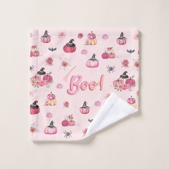 Citrouille rose linge (Gant de toilette)