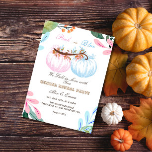 Citrouille rose ou bleu Genre Reveillez Invitation