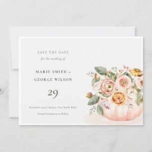 Citrouille rose vif Floral Enregistrer la carte Da