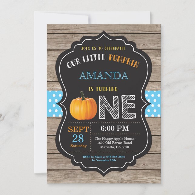 Citrouille Russe Premier anniversaire Invitation B (Devant)