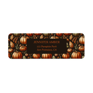 Citrouille Rustique Automne & Automne Feuilles Cou