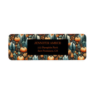 Citrouille Rustique Automne & Automne Feuilles Cou