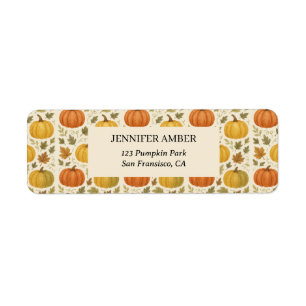 Citrouille Rustique Automne & Automne Feuilles Cou