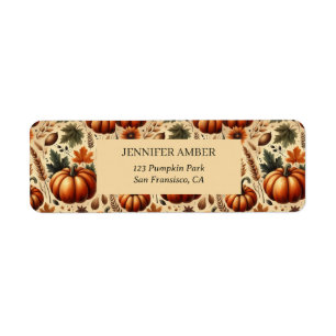 Citrouille Rustique Automne & Automne Feuilles Cou