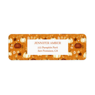 Citrouille Rustique Automne & Automne Feuilles Cou
