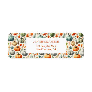 Citrouille Rustique Automne & Automne Feuilles Cou