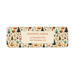 Citrouille Rustique Automne & Automne Feuilles Cou