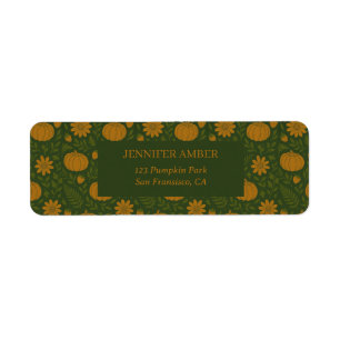 Citrouille Rustique Automne & Automne Feuilles Cou
