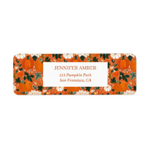 Citrouille Rustique Automne & Automne Feuilles Cou