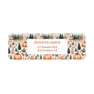 Citrouille Rustique Automne & Automne Feuilles Cou
