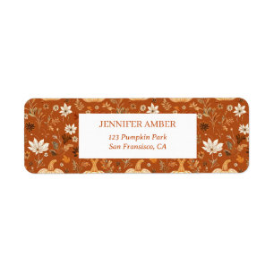 Citrouille Rustique Automne & Automne Feuilles Cou