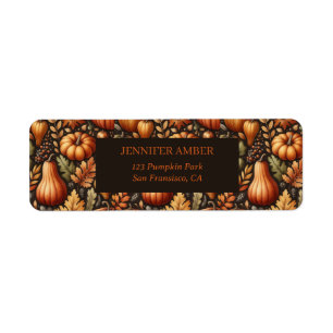 Citrouille Rustique Automne & Automne Feuilles Cou