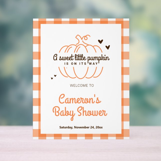 Citrouille rustique Baby shower garçon et fille Bi (Neutre)