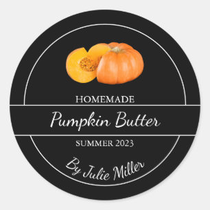 Citrouille simple fait maison Étiquette de beurre