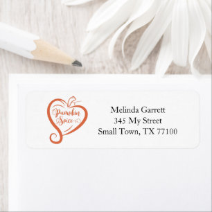 Citrouille Spice Heart Fall Thanksgiving Custom
