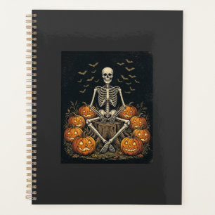 Citrouille squelette Halloween Design Rétro Vintag