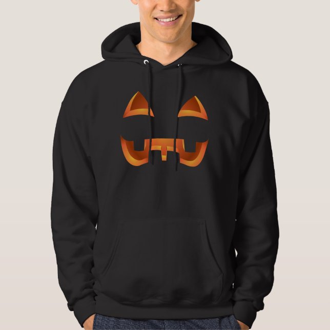 Citrouille Sweat - shirt à capuche d'Halloween Jac (Devant)
