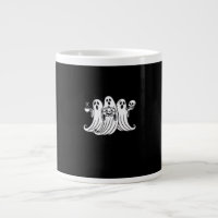 Citrouille tenant une tasse de café effrayant