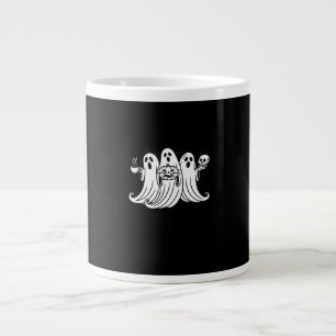 Citrouille tenant une tasse de café effrayant