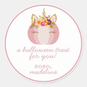 Citrouille Unicorn Sticker pour l'Halloween pour