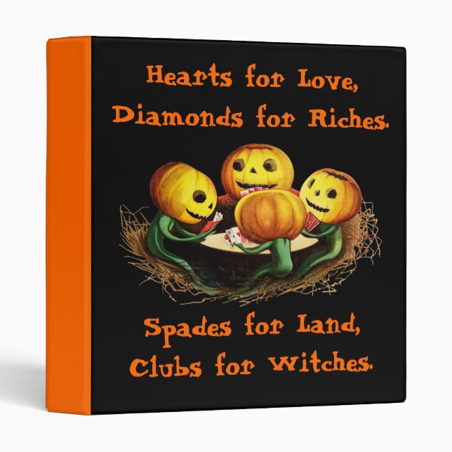Citrouilles à Cartes Classeur Halloween (Devant/Côté)