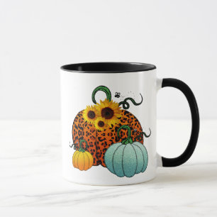Citrouilles d'automne avec des tournesols Mug