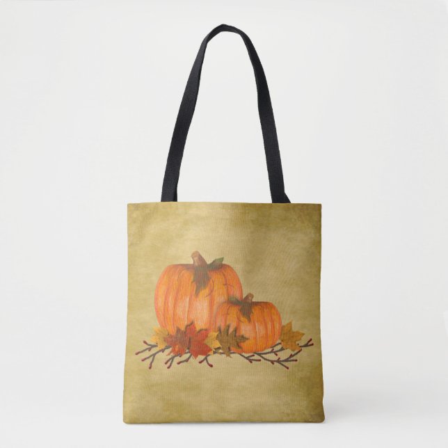 Citrouilles d'automne partout sur le Sac fourre-to (Devant)