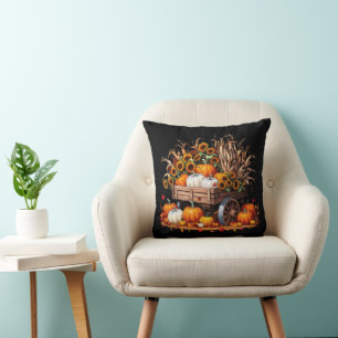Citrouilles de moisson   Coussin d'automne