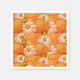 Citrouilles de récolte de serviettes en papier