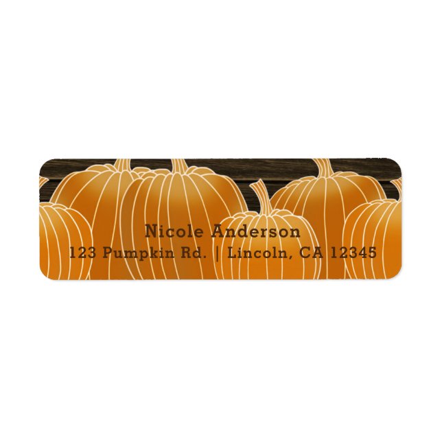Citrouilles de Rêve en Bois Rustique Campagne (Devant)
