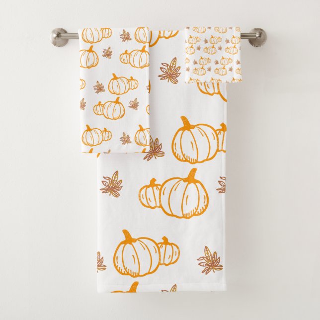 Citrouilles et Feuilles de la récolte d'automne (En situation)