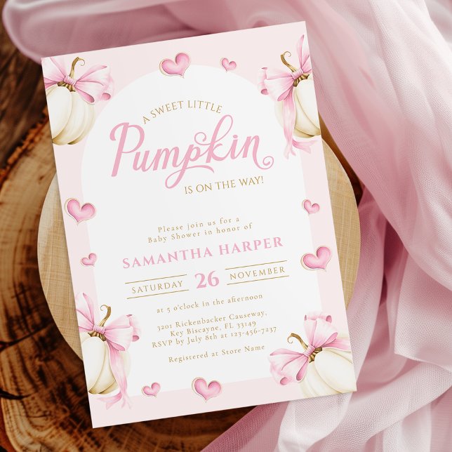 Citrouilles et vaches Baby shower fille Invitation (Créateur téléchargé)