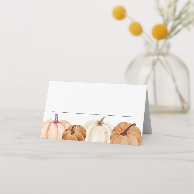 Citrouilles Nom Cartes de Place (Devant)