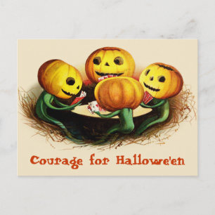Citrouilles sur Cartes Carte postale Halloween Vin