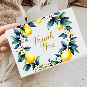 Citrus Amalfi Italian Ciao Baby Wreath Thank You Card