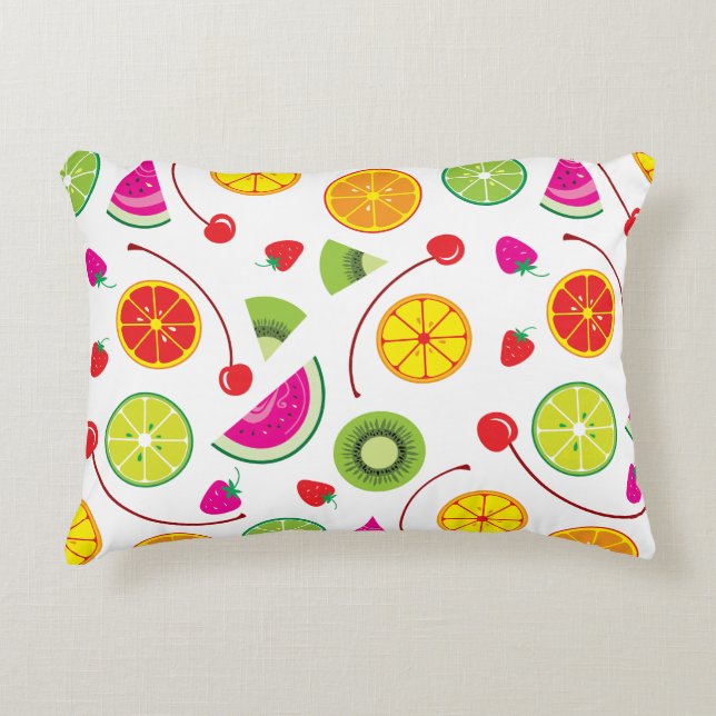 Citrus and Berries Accent Pillow (Front)