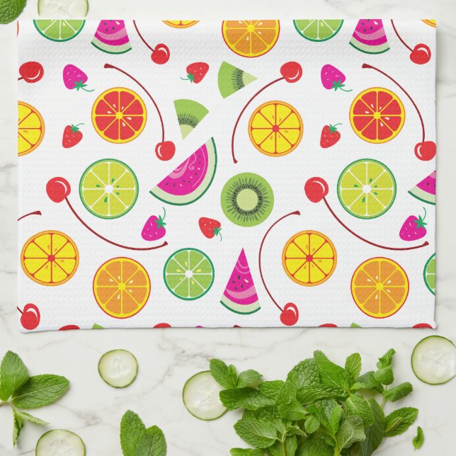 Citrus and Berries Kitchen Towel (Folded)