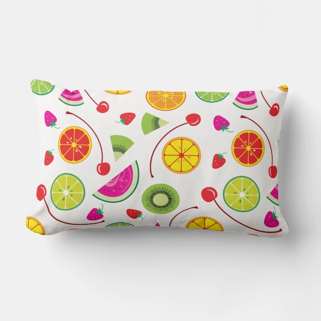 Citrus and Berries Lumbar Pillow (Front)