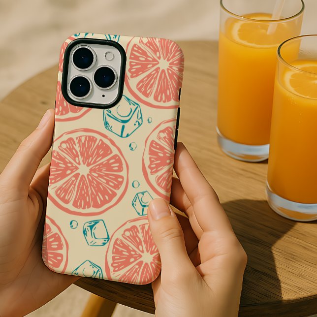 Citrus and Ice Pattern  iPhone Case (Creator Uploaded)