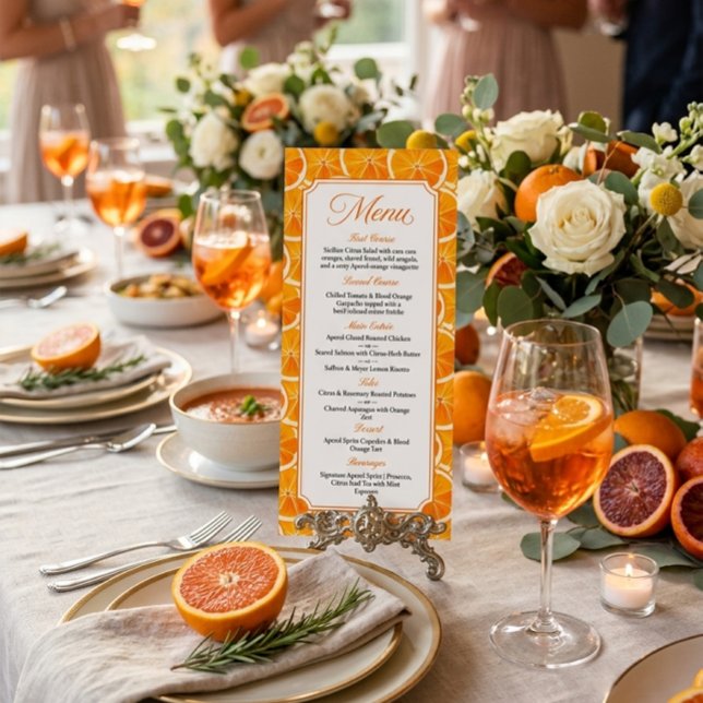 Citrus Aperol Spritz Party Menu (Creator Uploaded)