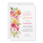 Citrus Baby Shower, Bright Floral Mediterranean