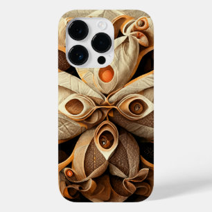 Citrus Beige Brown Ornamental Plaid Decor Pattern Case-Mate iPhone 14 Pro Case