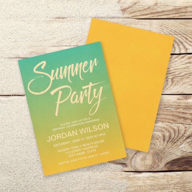 Citrus Birthday New Home Summer Party Invite (Creator Uploaded)