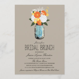 Citrus Bloom Mason Jar   Bridesmaid Brunch Invitation