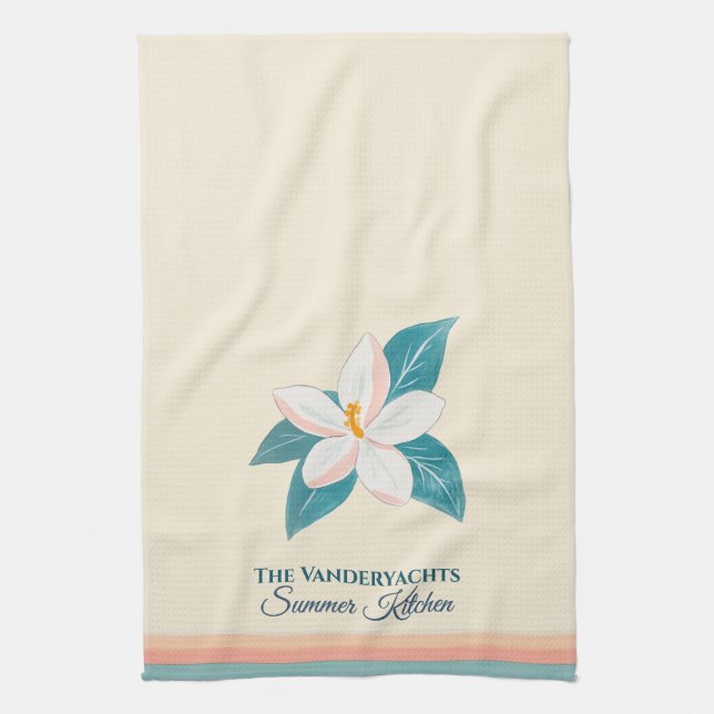 Citrus Blossom & Coastal Kitchen Towel (Vertical)