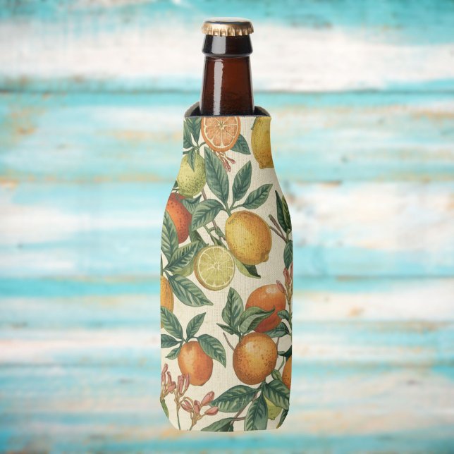 Citrus Blossom Garden Seamless Pattern  Bottle Cooler (Creator Uploaded)