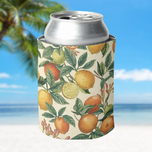 Citrus Blossom Garden Seamless Pattern  Can Cooler