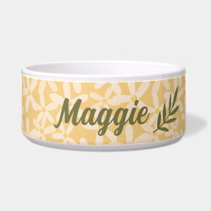 Citrus Blossoms white / yellow personalized Dog