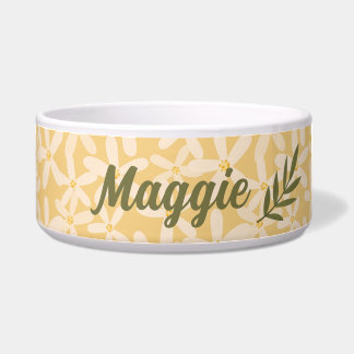 Citrus Blossoms white / yellow personalized Dog