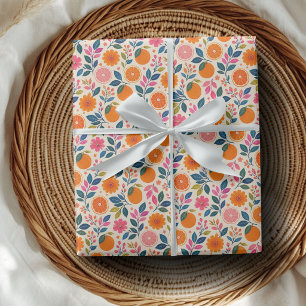 Citrus Botanical Floral Wrapping Paper